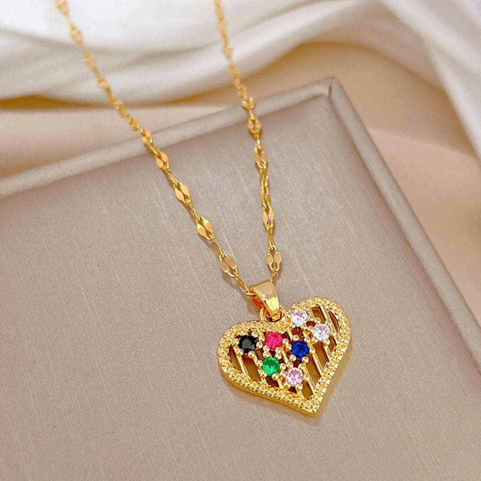 Necklaces Shiny Zircon Jewelry Gift