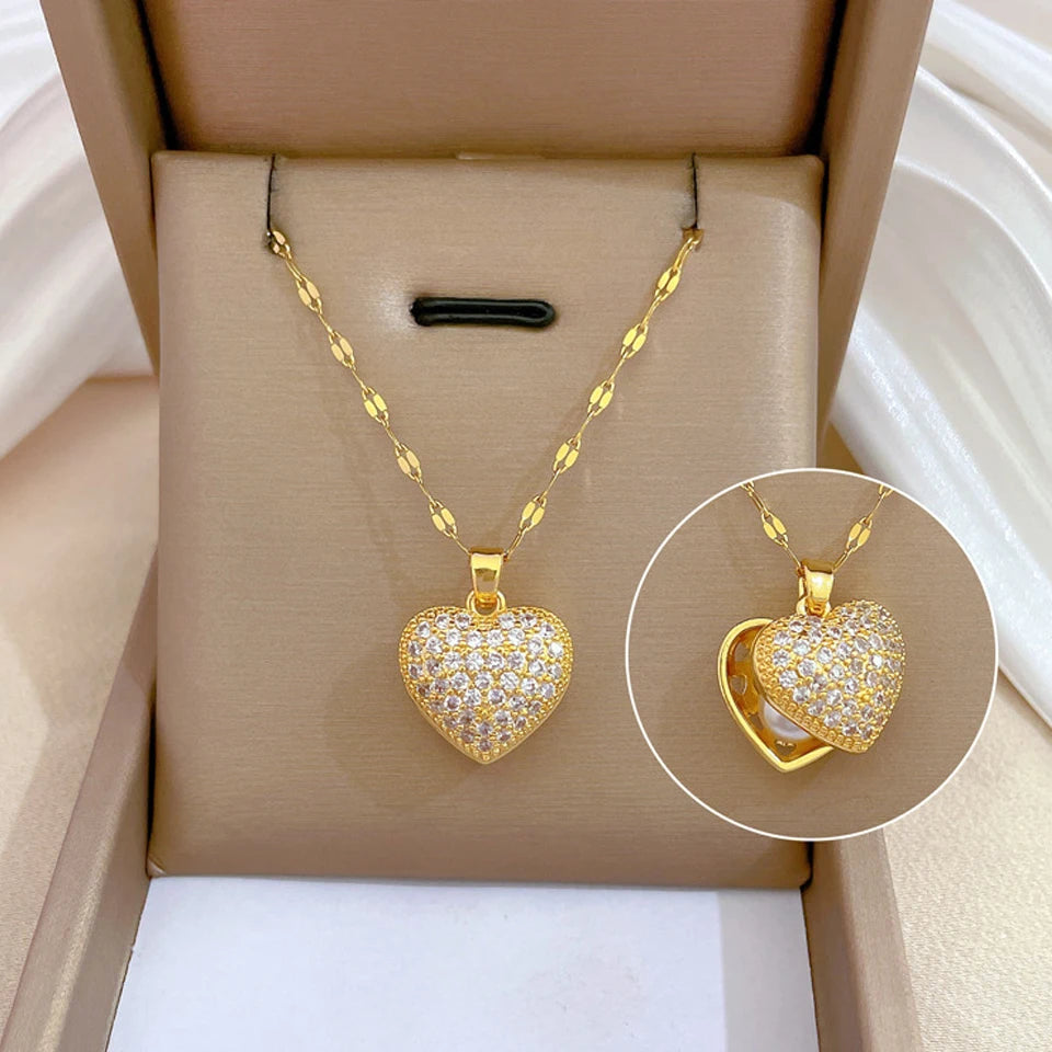 Necklaces Shiny Zircon Jewelry Gift