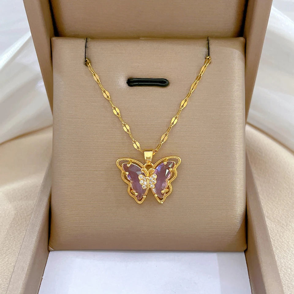 Necklaces Shiny Zircon Jewelry Gift