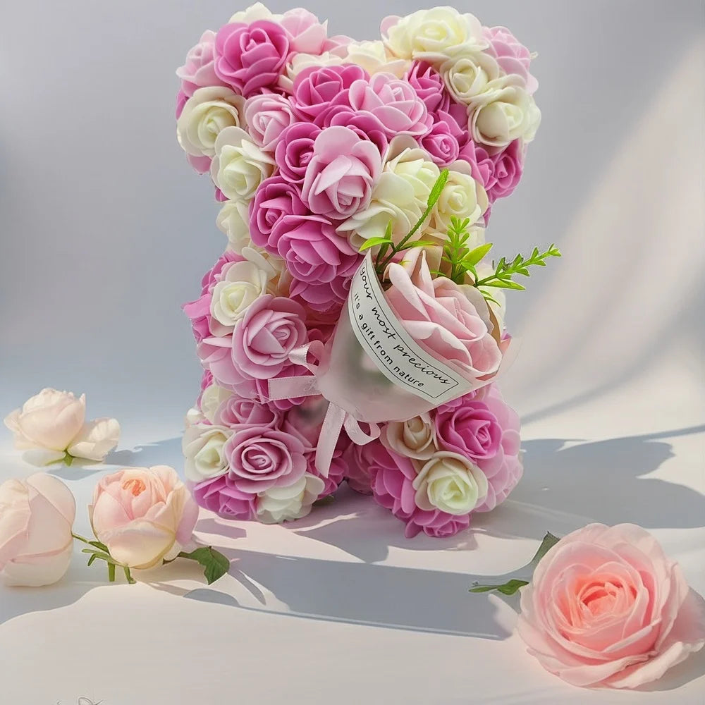 Rose Bear: Romantic Birthday Present for Her - Ideal for Weddings & Mother’s Day.
