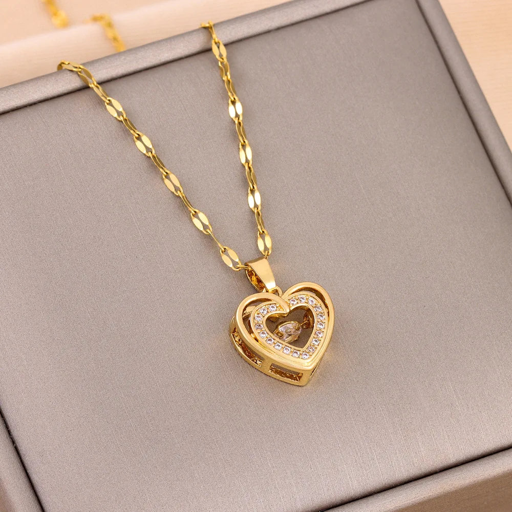 Necklaces Shiny Zircon Jewelry Gift