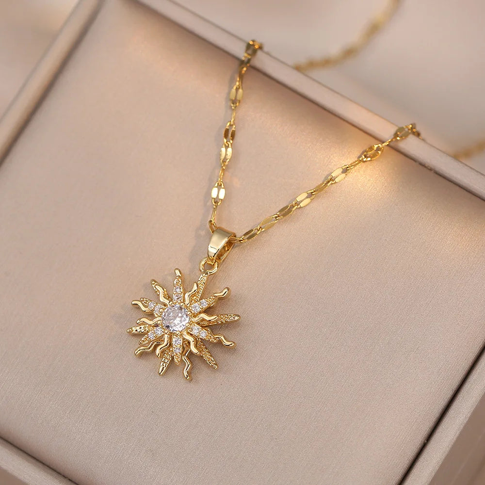Necklaces Shiny Zircon Jewelry Gift