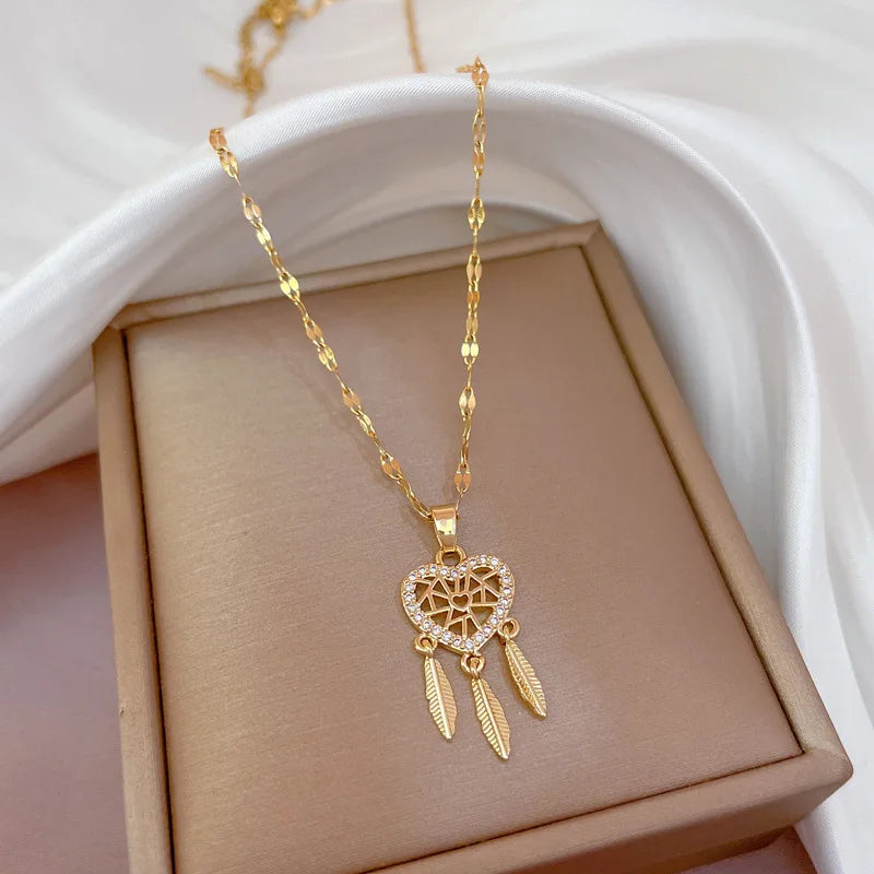 Necklaces Shiny Zircon Jewelry Gift
